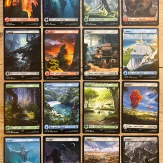 Final Fantasy Magic the Gathering Full Art Land MTG Collection: 16 Cards